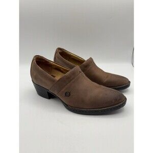 Born Women’s Kinney Shoes Brown Leather Casual Work Office